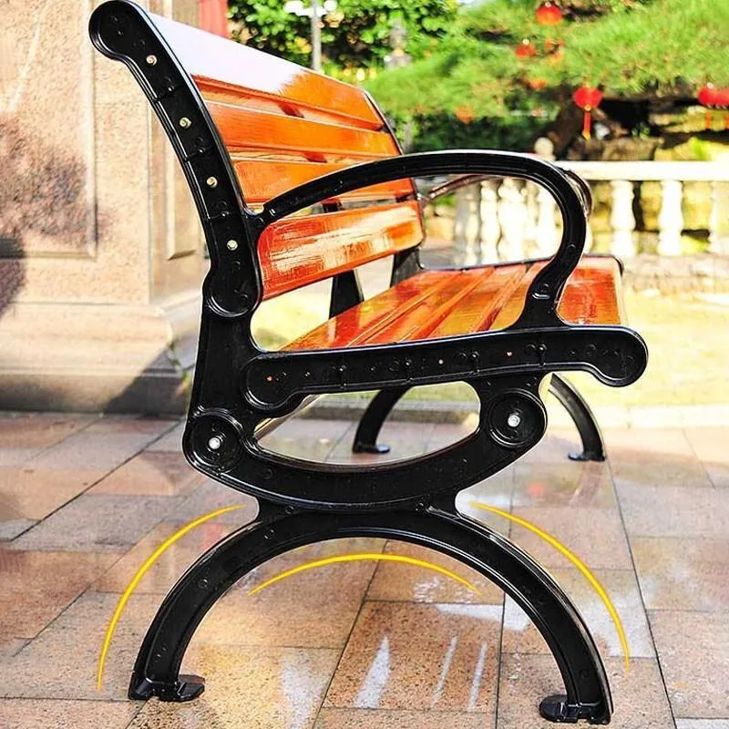 1.8m Upgraded Plastic Wood Park Bench Park Chair Outdoor Bench Community Square Chair Garden Leisure Chair Solid Wood Chair Outdoor Chair Bench
