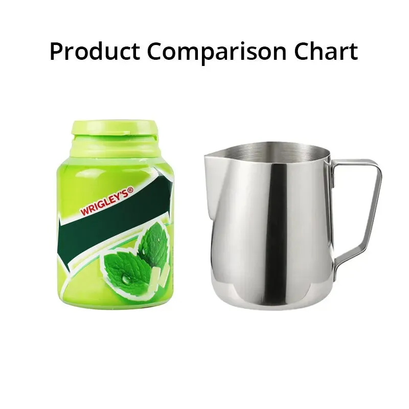 1pc Silver Stainless Steel Steaming Coffee Latte Milk Frothing Pitcher