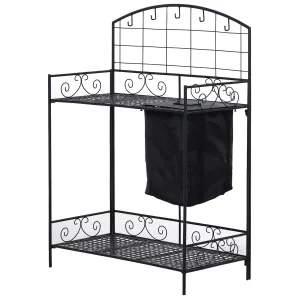 33.5" Potting Bench with Raised Large Work Space