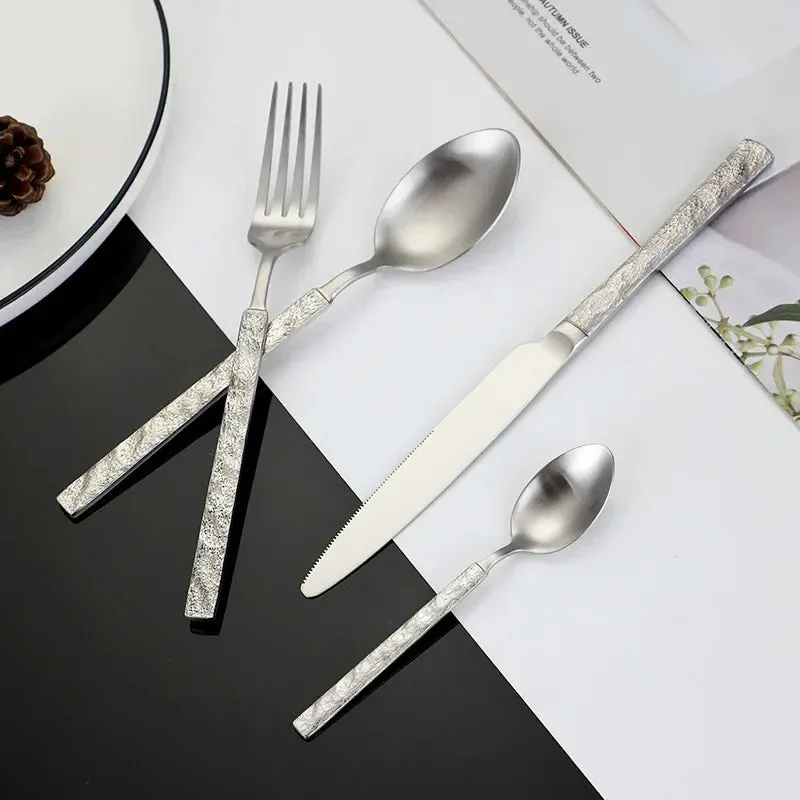4 Piece Stainless Steel Tableware Set For Dining