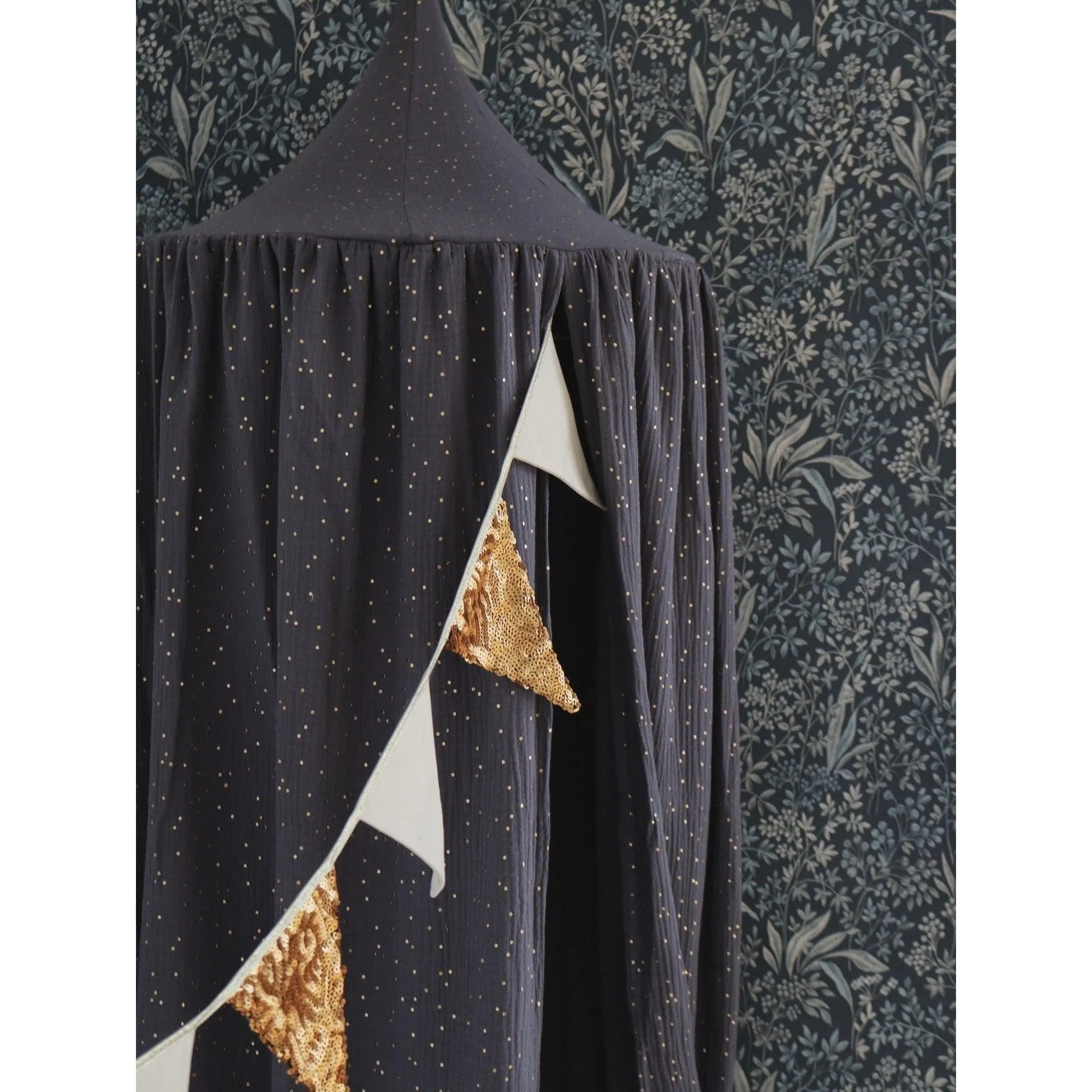 Anthracite and Gold Canopy
