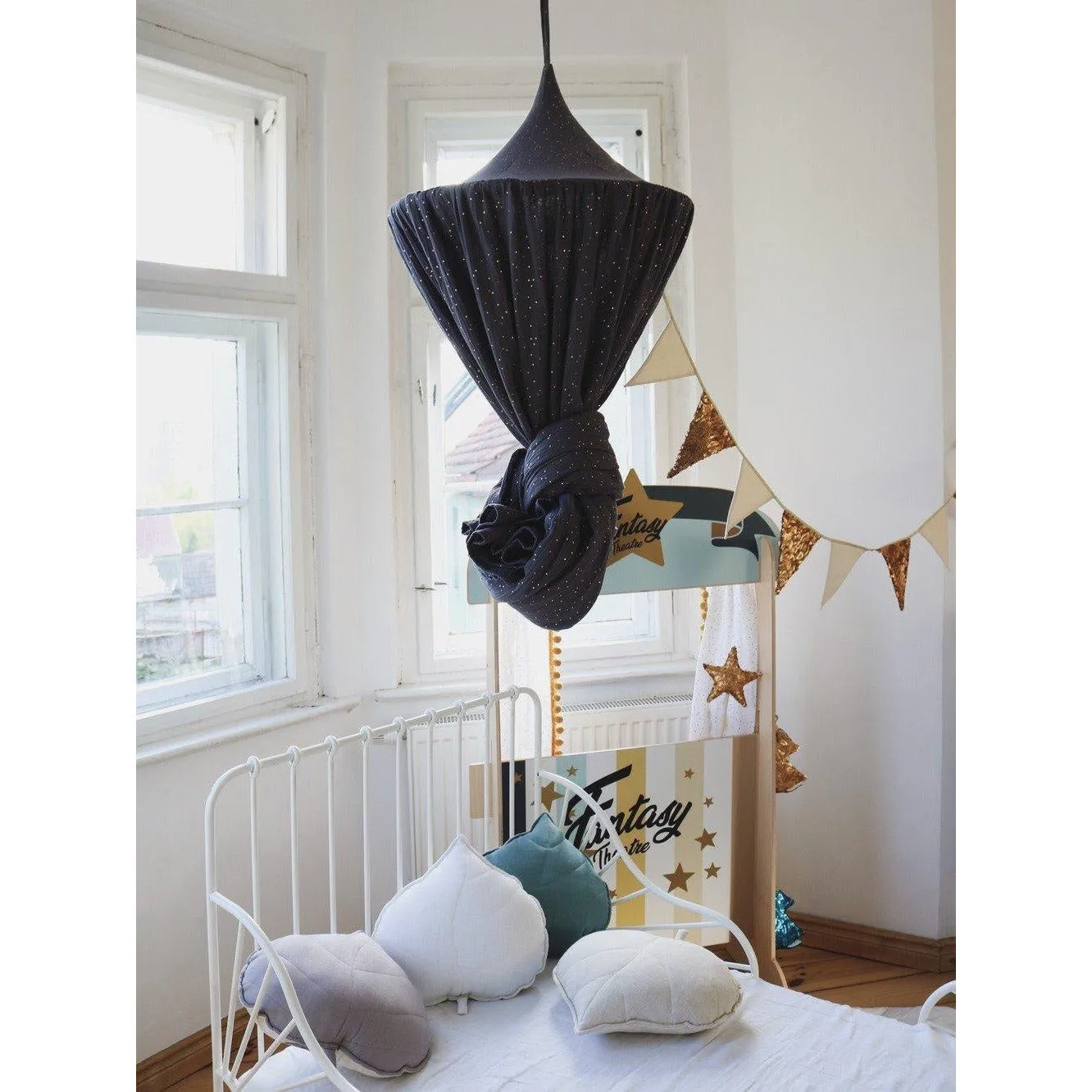 Anthracite and Gold Canopy