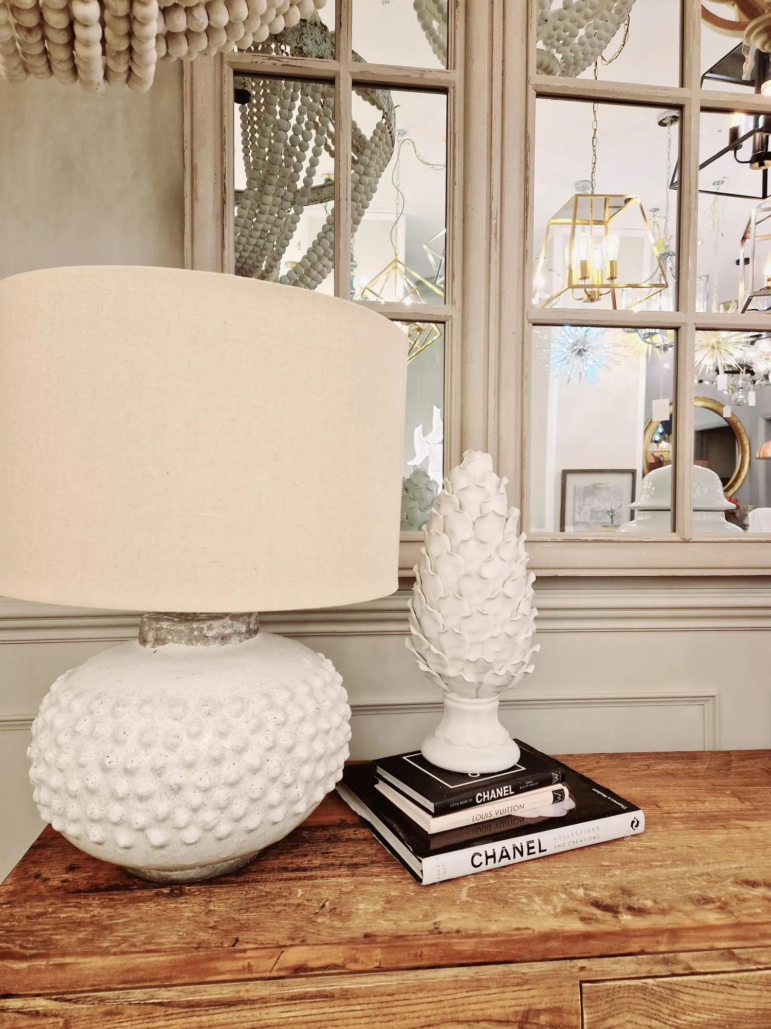 April Bobble Table Lamp with Cream Shade