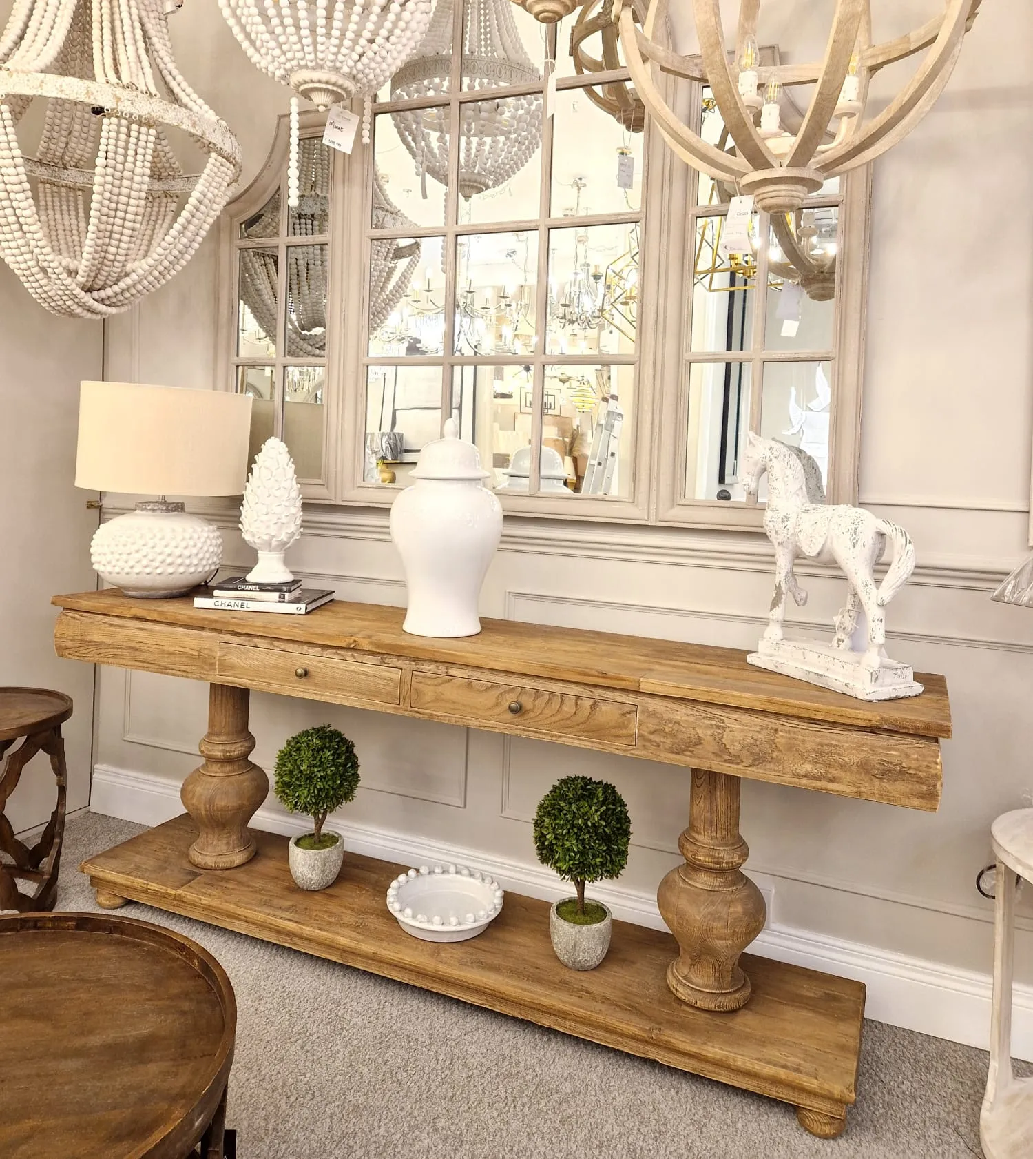 April Bobble Table Lamp with Cream Shade