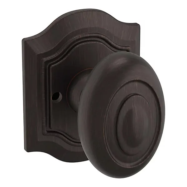Baldwin - Estate Collection - Knobs & Levers - 5077 Bethpage Door Knob w/ R027 Rose