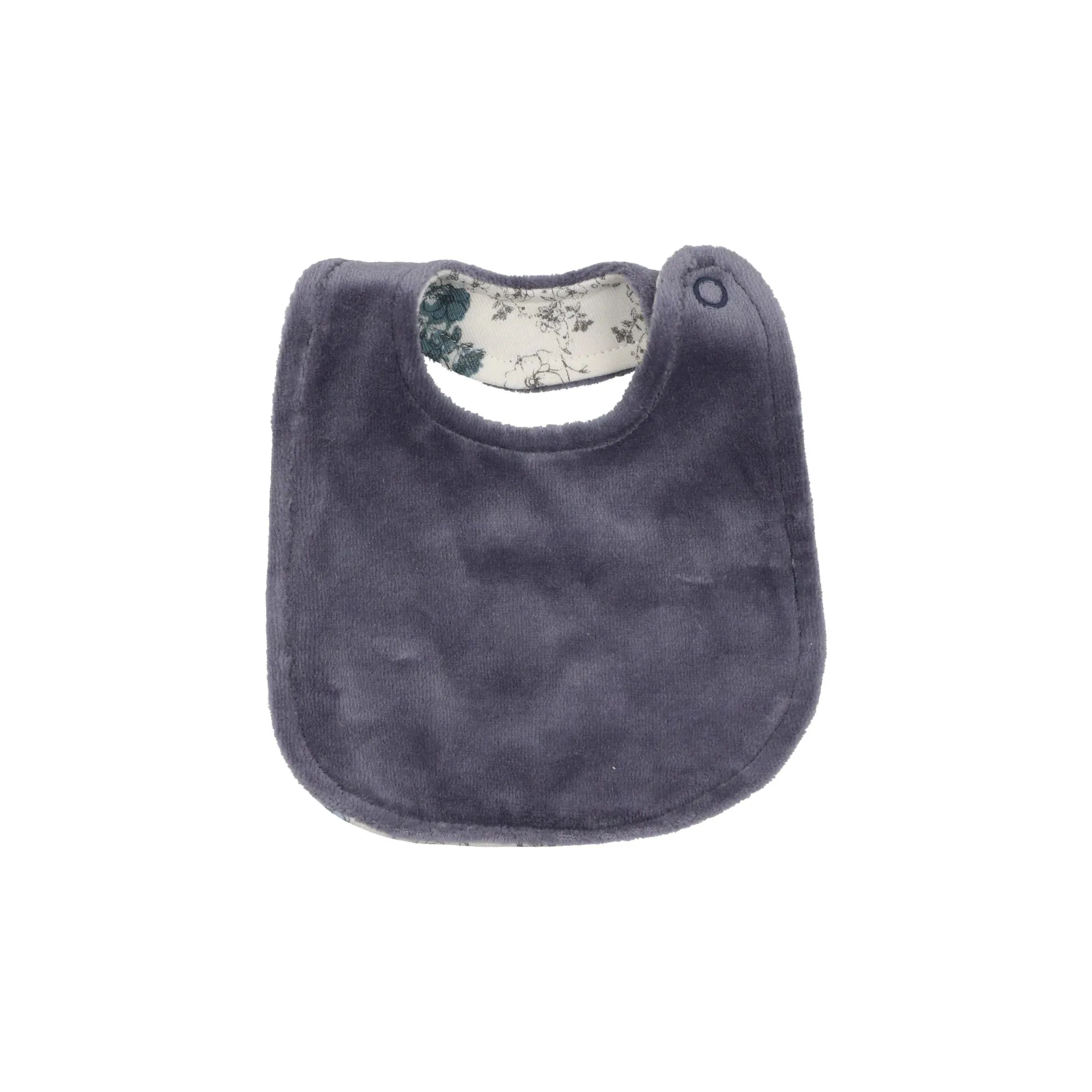 Bee & Dee Hydrangea Floral Knot Velour Bib