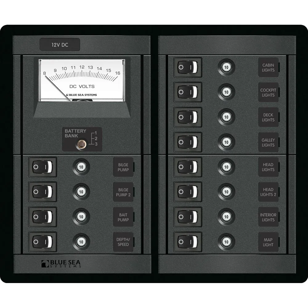 Blue Sea 1464 12 Position Switch CLB   Meter Square [1464]
