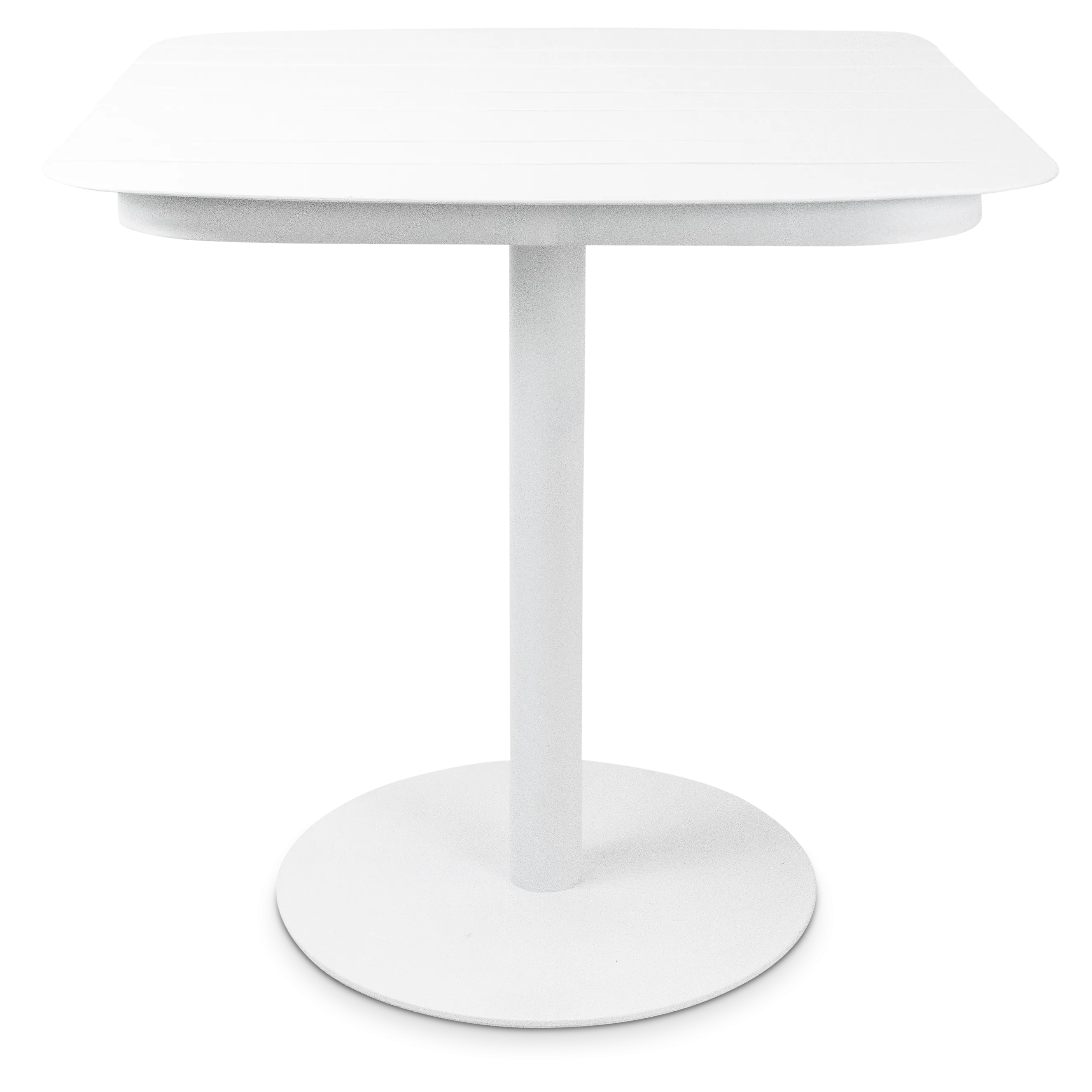 Cafe Collection Square 3pc Dining Suite in Arctic White with Aluminium Chairs