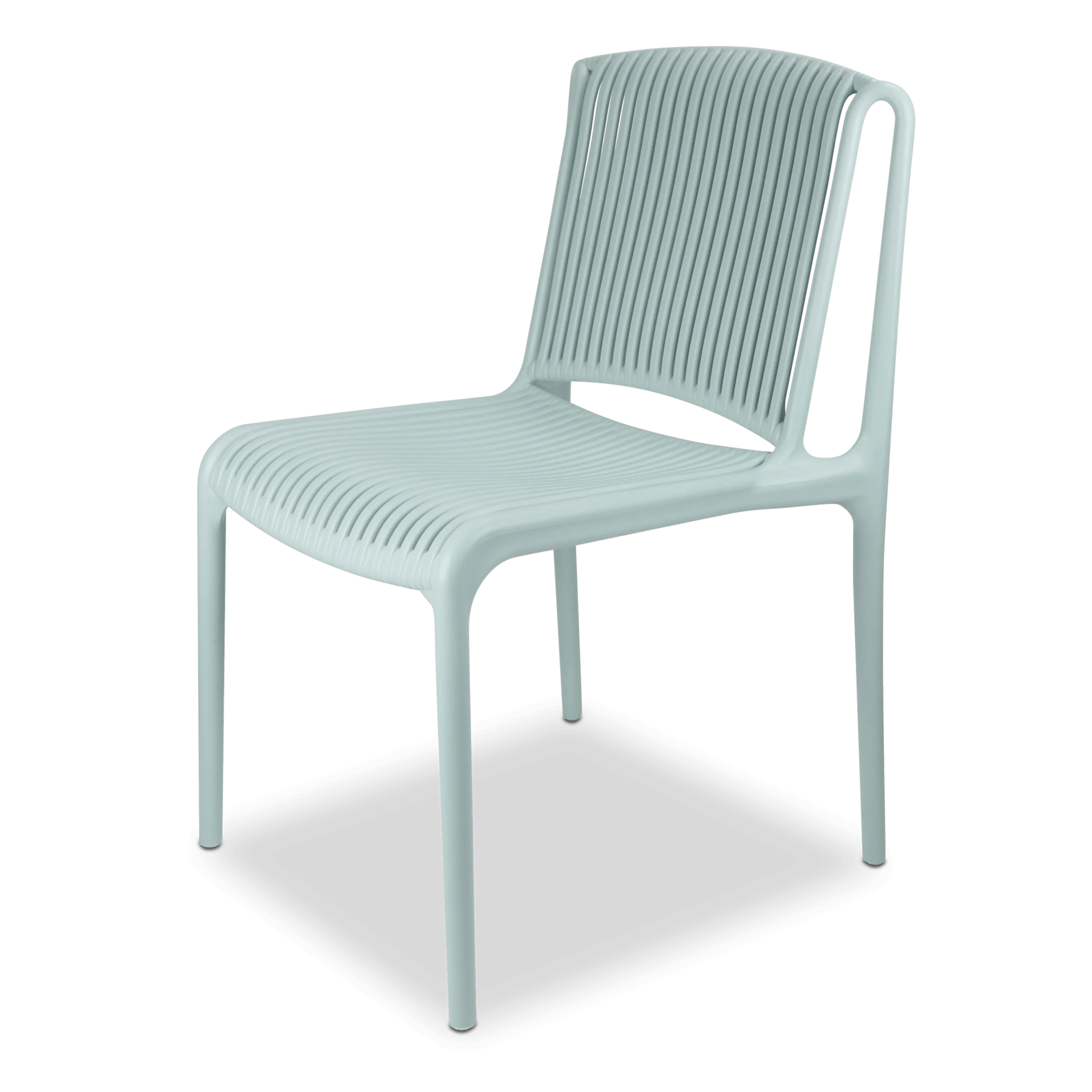 Cafe Collection Square 3pc Dining Suite in Arctic White with UV Plastic Chairs (PP)