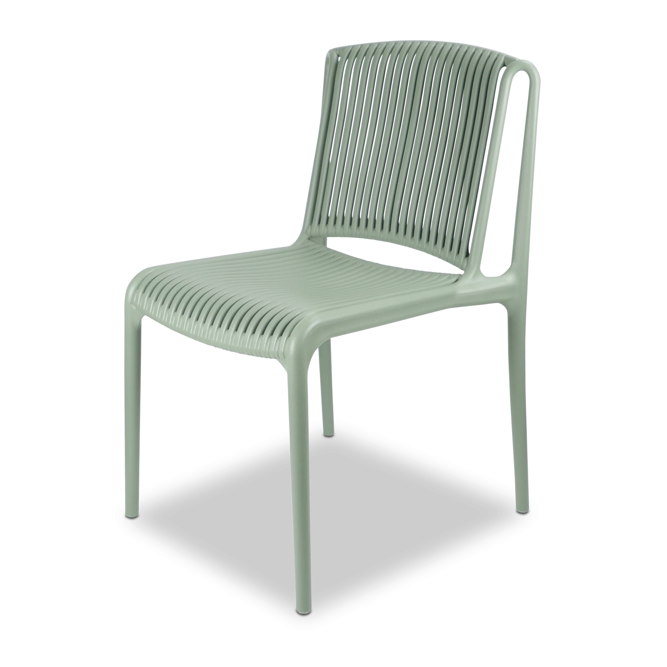Cafe Collection Square 3pc Dining Suite in Arctic White with UV Plastic Chairs (PP)