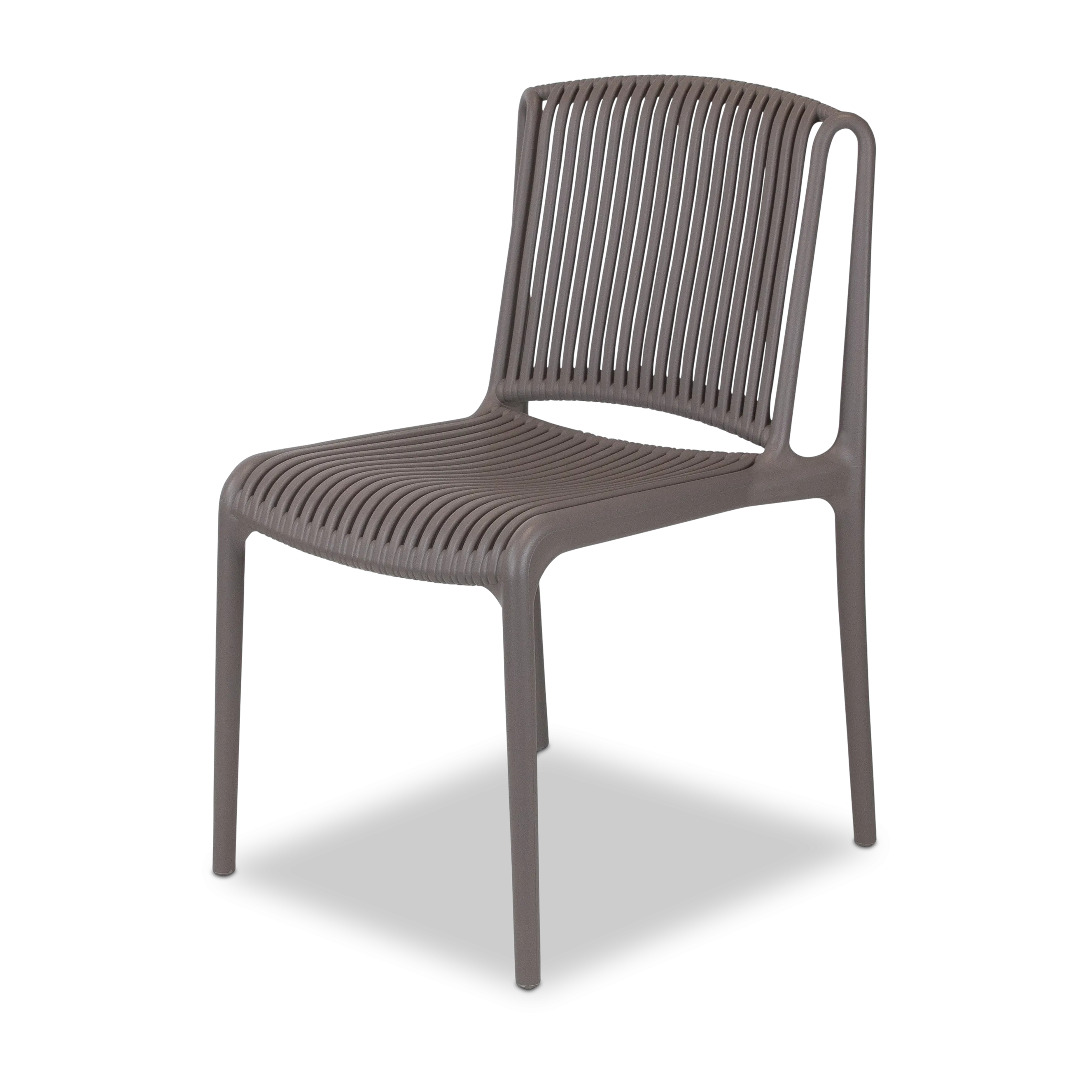 Cafe Collection Square 3pc Dining Suite in Arctic White with UV Plastic Chairs (PP)