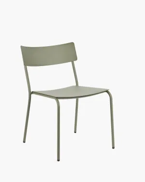 Chair L without armrests aluminium eucalyptus green August