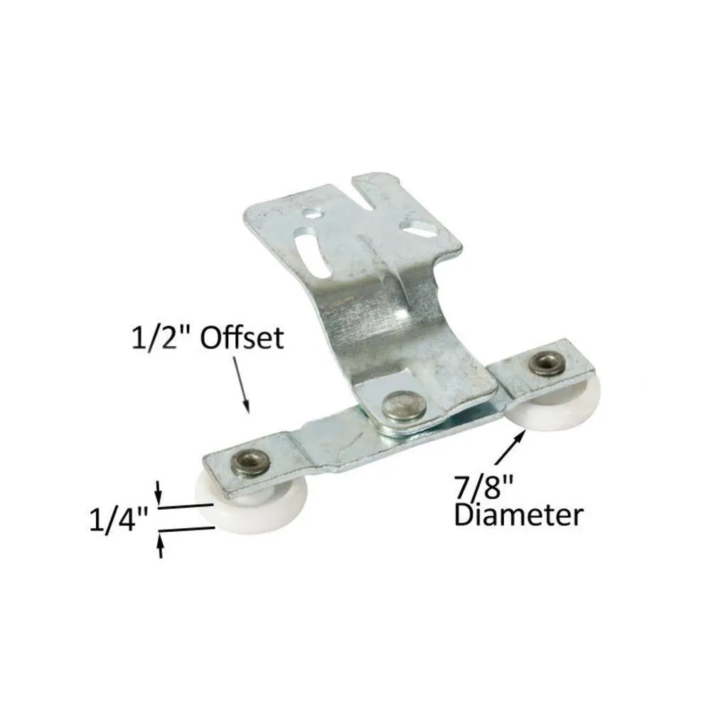 Closet Door 7/8" Tandem Nylon Roller for Acme and Cox Doors - Back