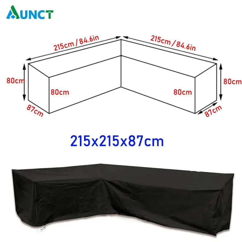 Corner Outdoor Sofa Cover Garden Rattan Corner Furniture Cover v Shape Waterproof Sofa Protect Set All-purpose Dust Covers