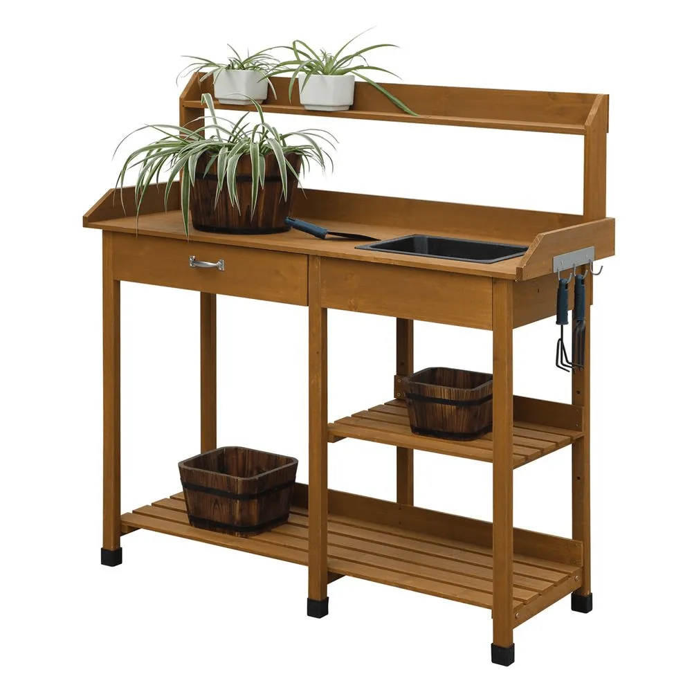 Deluxe Potting Bench Light Oak