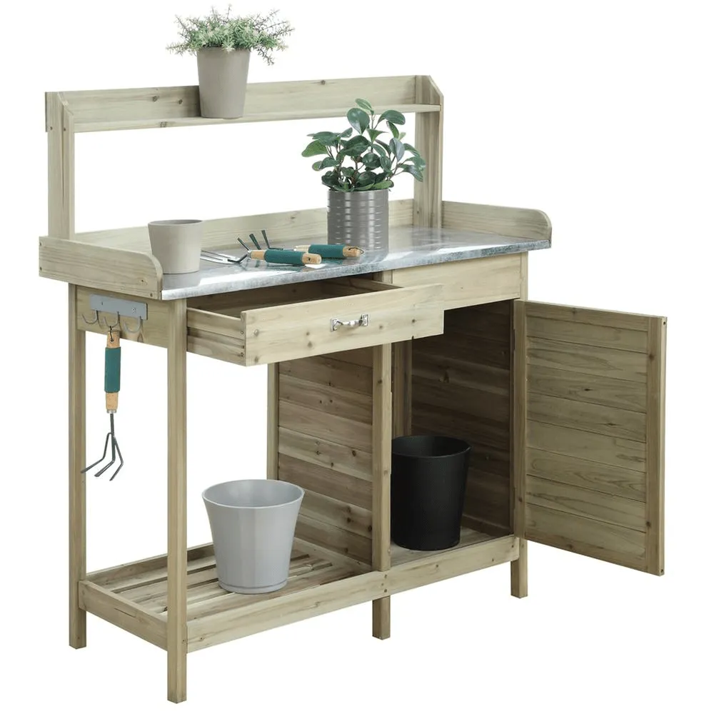 Deluxe Potting Bench with Cabinet