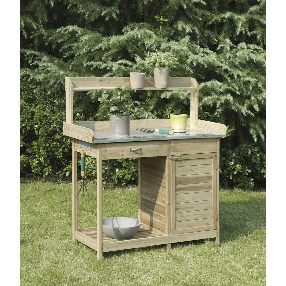 Deluxe Potting Bench with Cabinet
