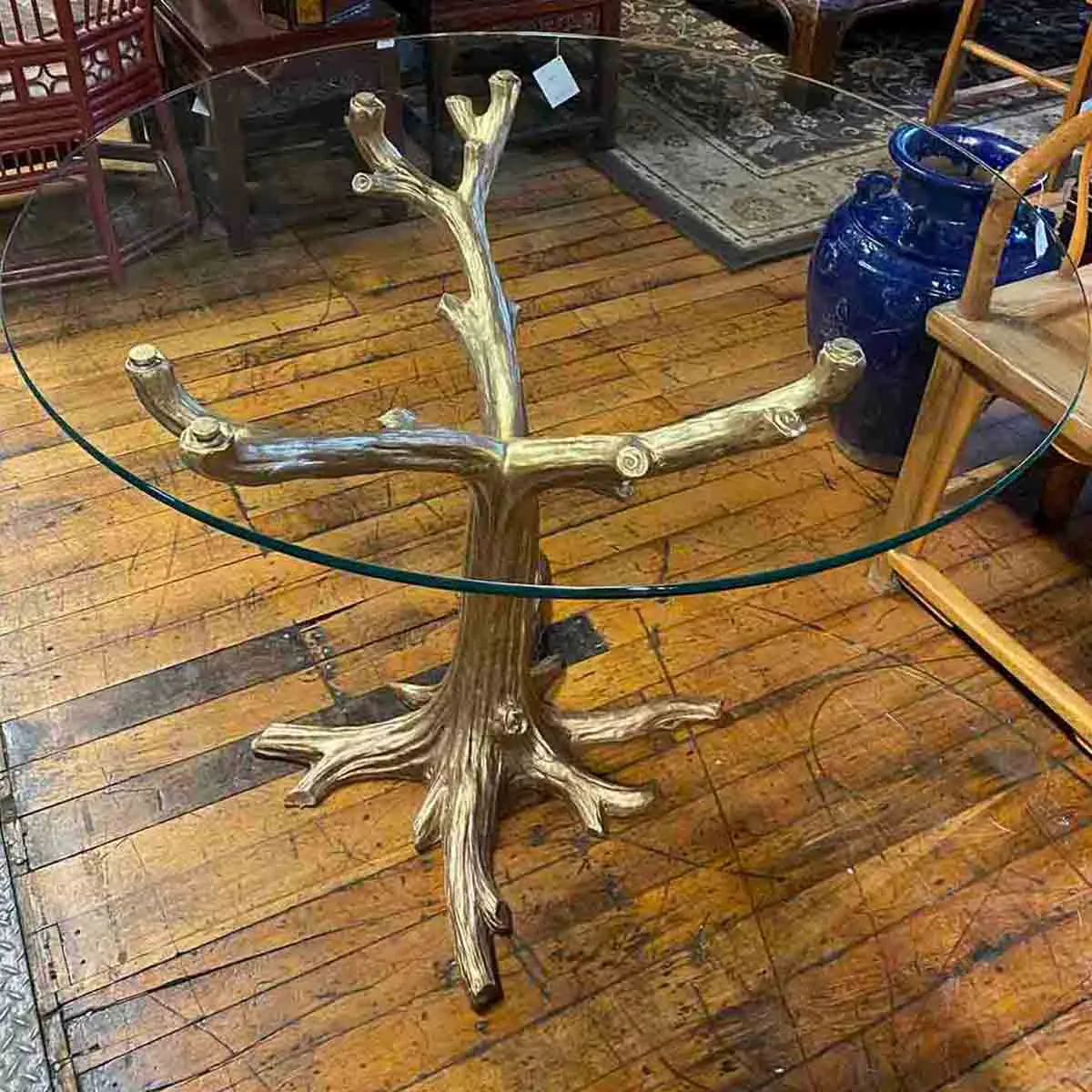 Gold Bronze Tree Table Base