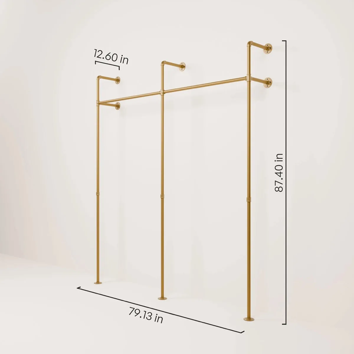 KIM II Gold – Gold clothes rail | gold hanging clothes rail