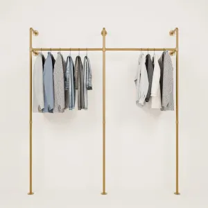 KIM II Gold – Gold clothes rail | gold hanging clothes rail