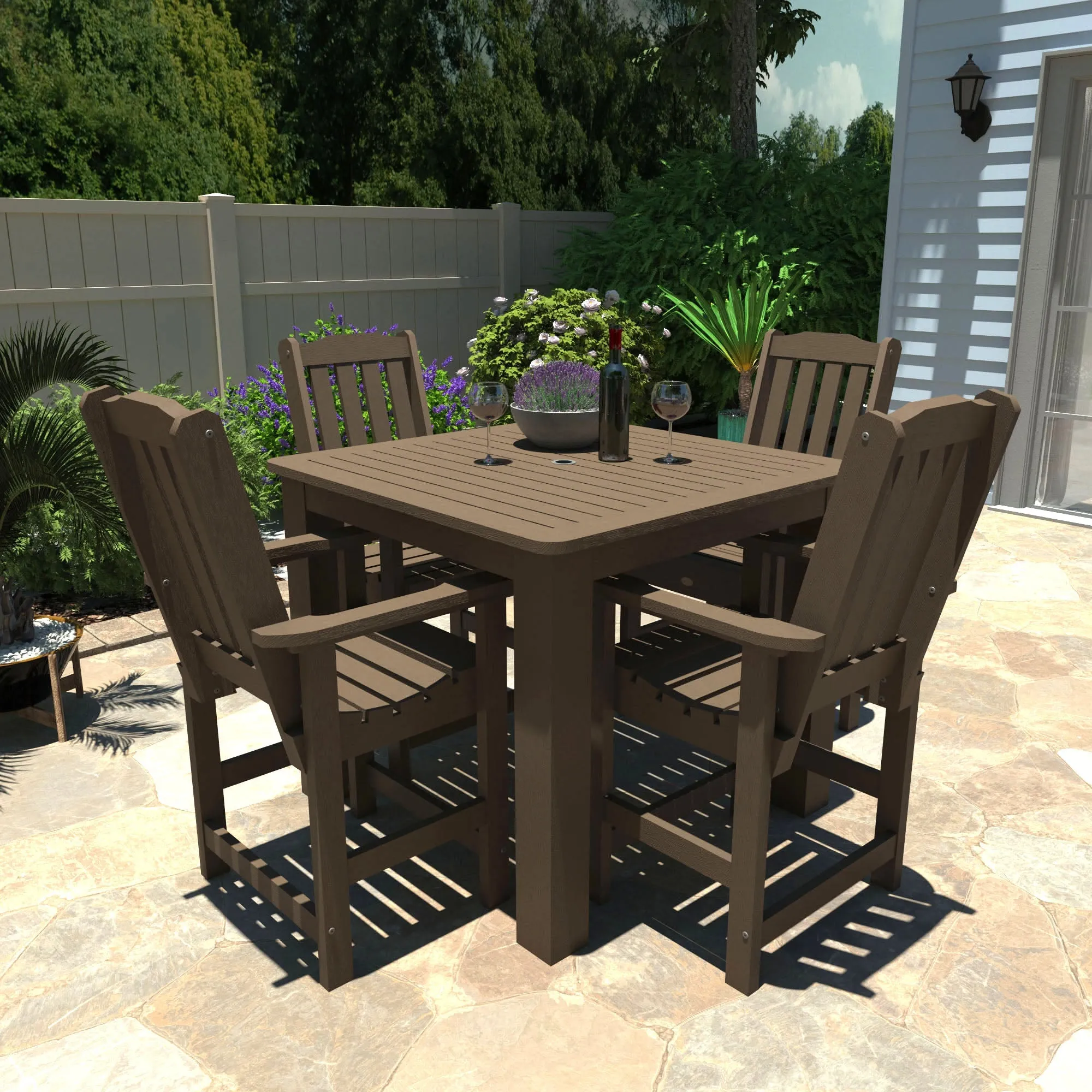 Lehigh 5pc Square Dining Set 42in x 42in - Counter Height
