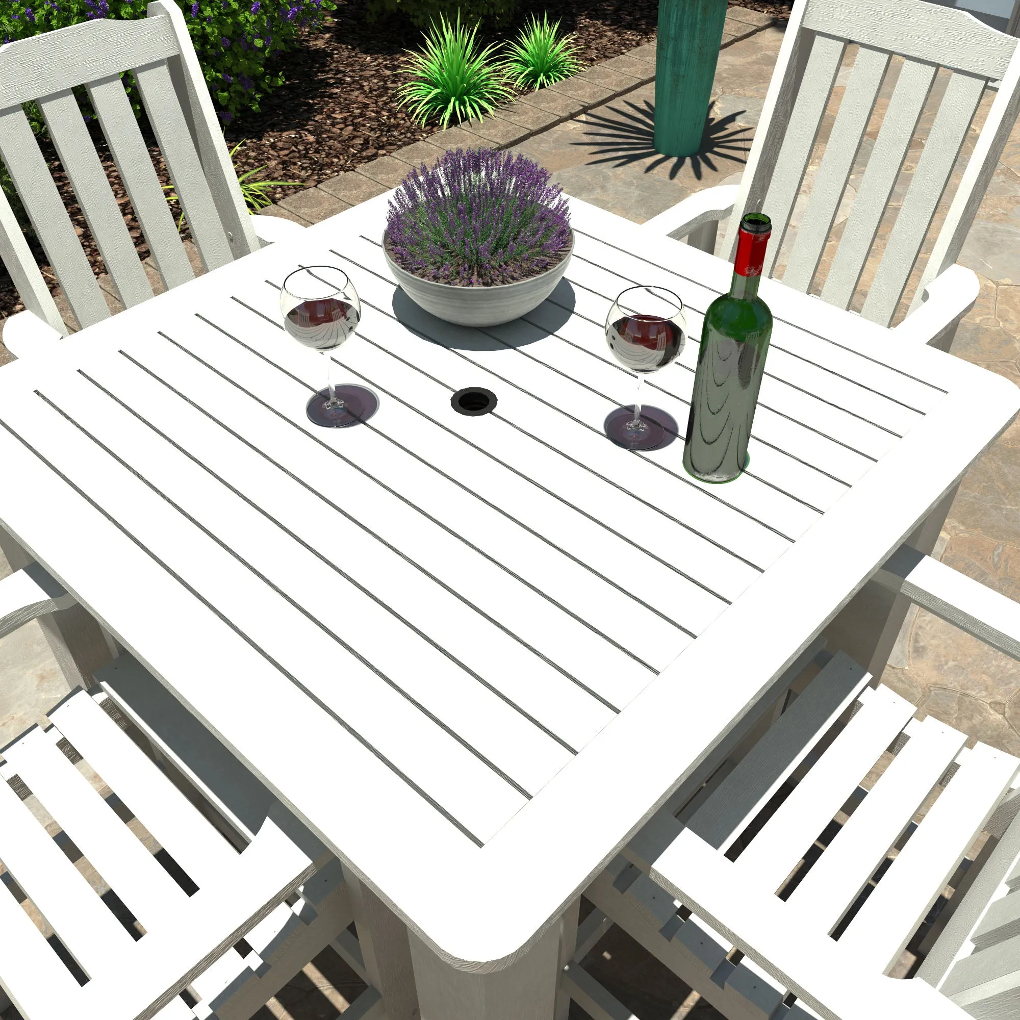 Lehigh 5pc Square Dining Set 42in x 42in - Counter Height
