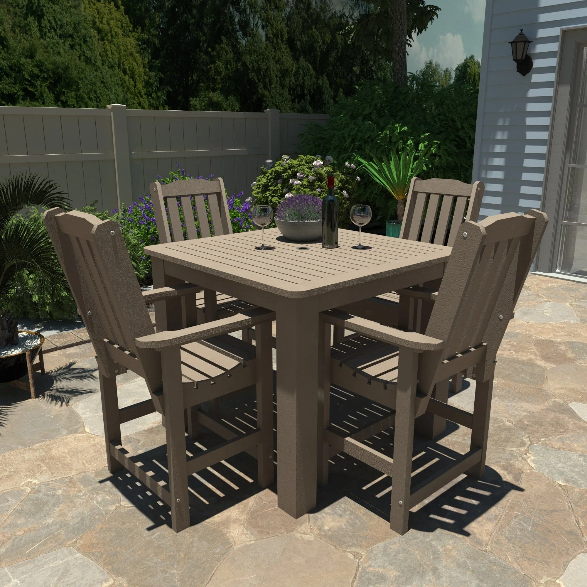 Lehigh 5pc Square Dining Set 42in x 42in - Counter Height