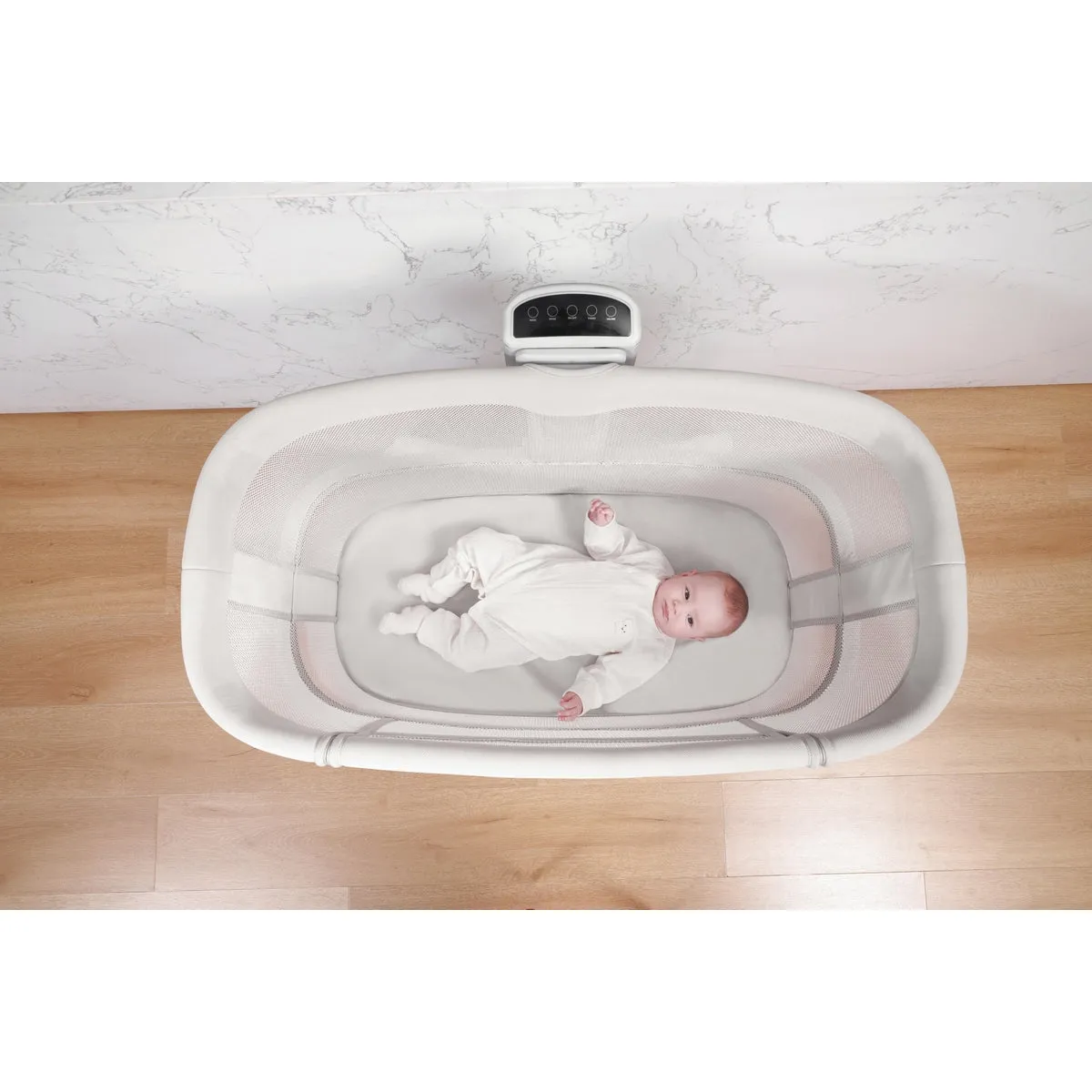 Mastela Bassinet Dream Starlight Bedside Bassinet Lite Grey Birth  to 12M