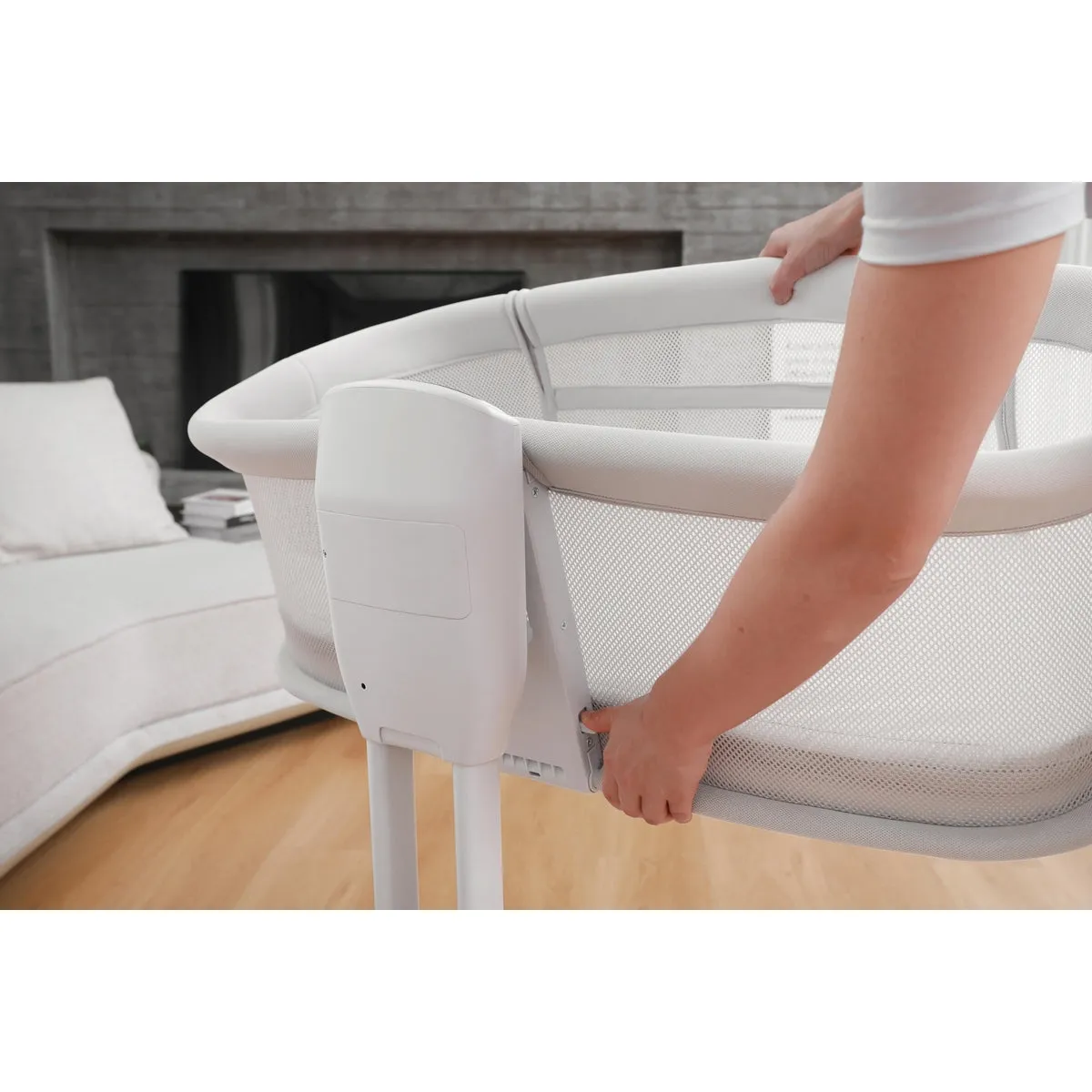 Mastela Bassinet Dream Starlight Bedside Bassinet Lite Grey Birth  to 12M