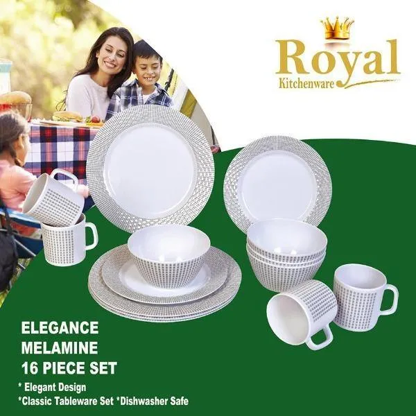 Melamine 16 Piece Dinner Set - Elegence