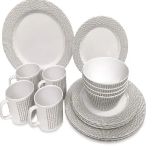Melamine 16 Piece Dinner Set - Elegence