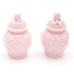 Pink Ginger Jar Salt & Pepper Shaker Set