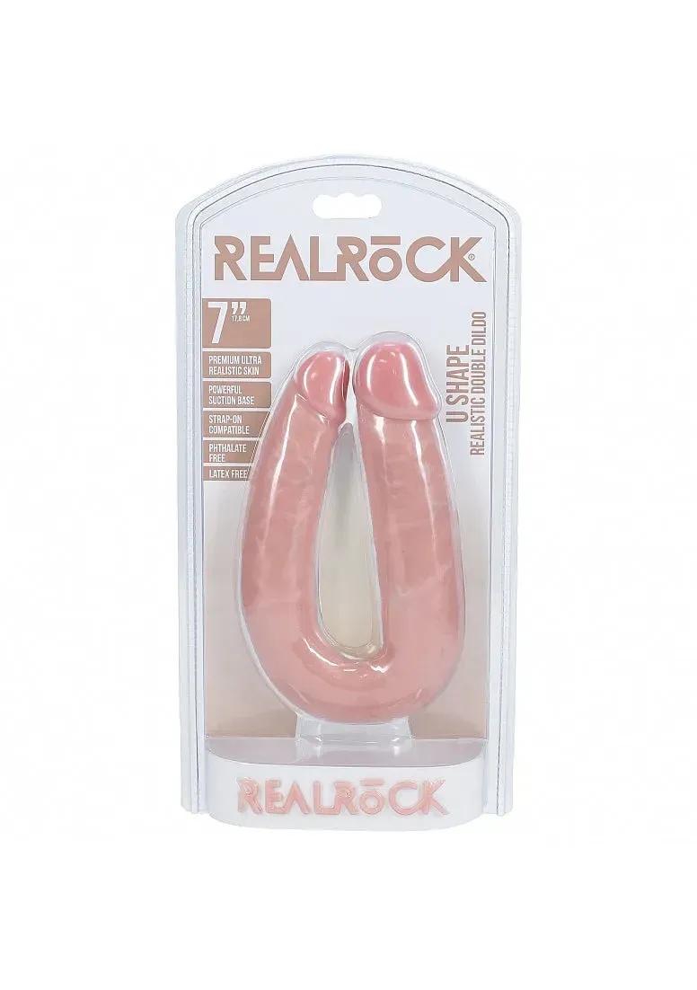RealRock- U Shaped Double Dildo 7"