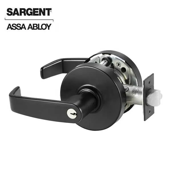 Sargent - 10G04 - Mechanical Cylindrical Lock - L Rose / L Lever - Storeroom - C Keyway - Black Suede Powder Coat - Grade 1