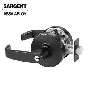 Sargent - 10G04 - Mechanical Cylindrical Lock - L Rose / L Lever - Storeroom - C Keyway - Black Suede Powder Coat - Grade 1