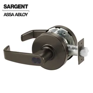Sargent - 10G04 - Mechanical Cylindrical Lock - L Rose / L Lever - Storeroom - SFIC - 10BE - Dark Oxidized Satin Bronze - Grade 1