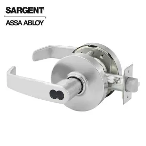 Sargent - 10G04 - Mechanical Cylindrical Lock - L Rose / L Lever - Storeroom - SFIC - 26D - Satin Chrome Plated - Grade 1