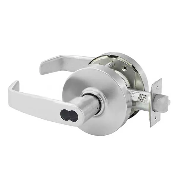 Sargent - 10G04 - Mechanical Cylindrical Lock - L Rose / L Lever - Storeroom - SFIC - 26D - Satin Chrome Plated - Grade 1