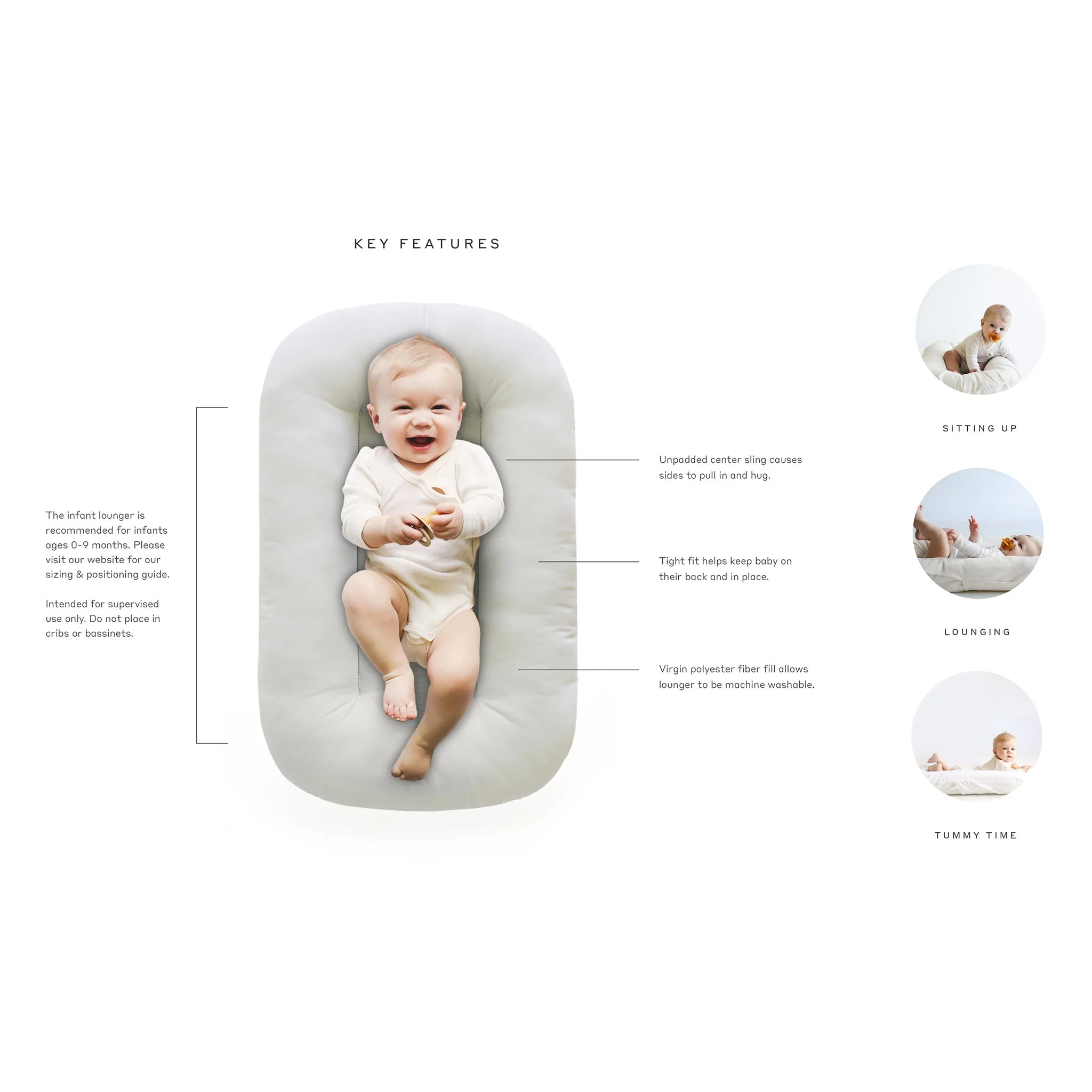 Snuggle Me Organic Natural Infant Lounger