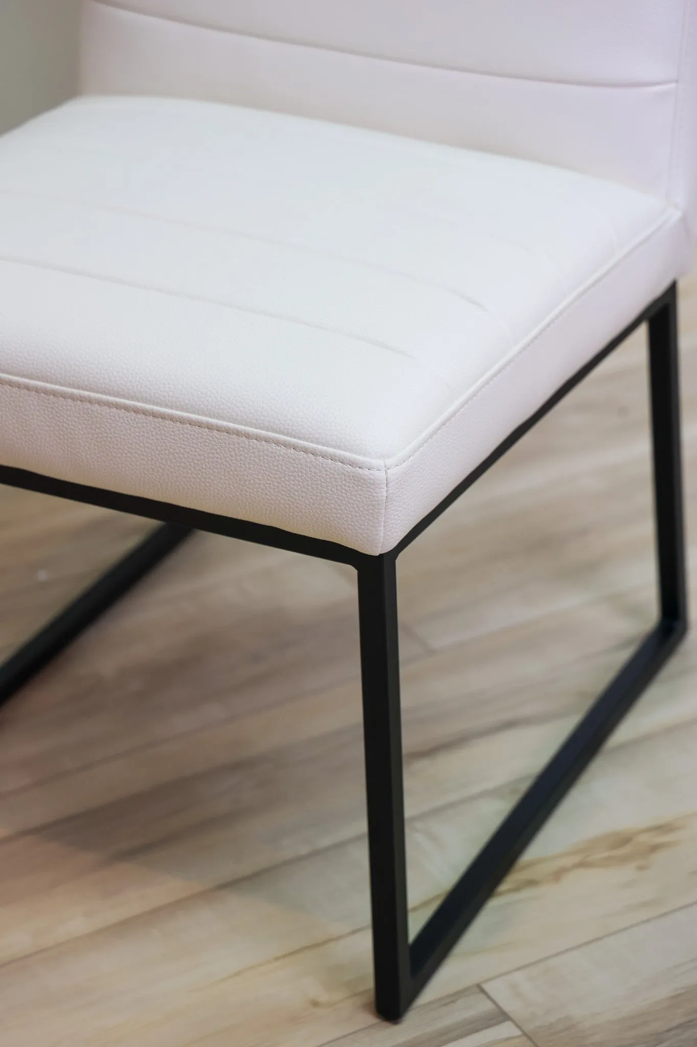 Stark White Faux Leather Dining Chair