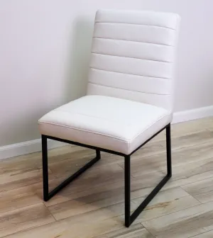 Stark White Faux Leather Dining Chair