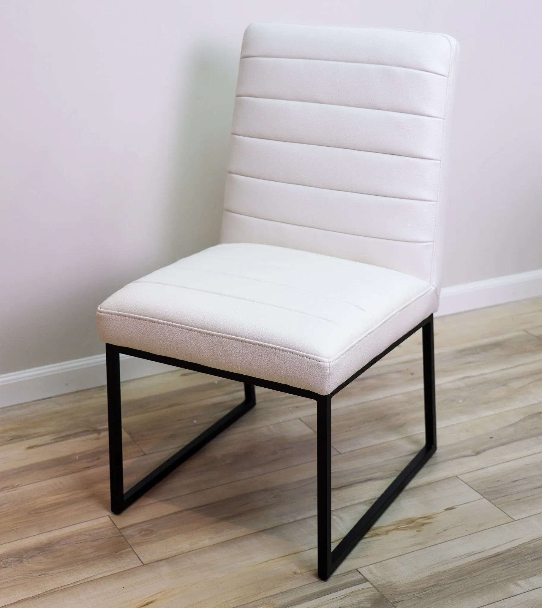 Stark White Faux Leather Dining Chair