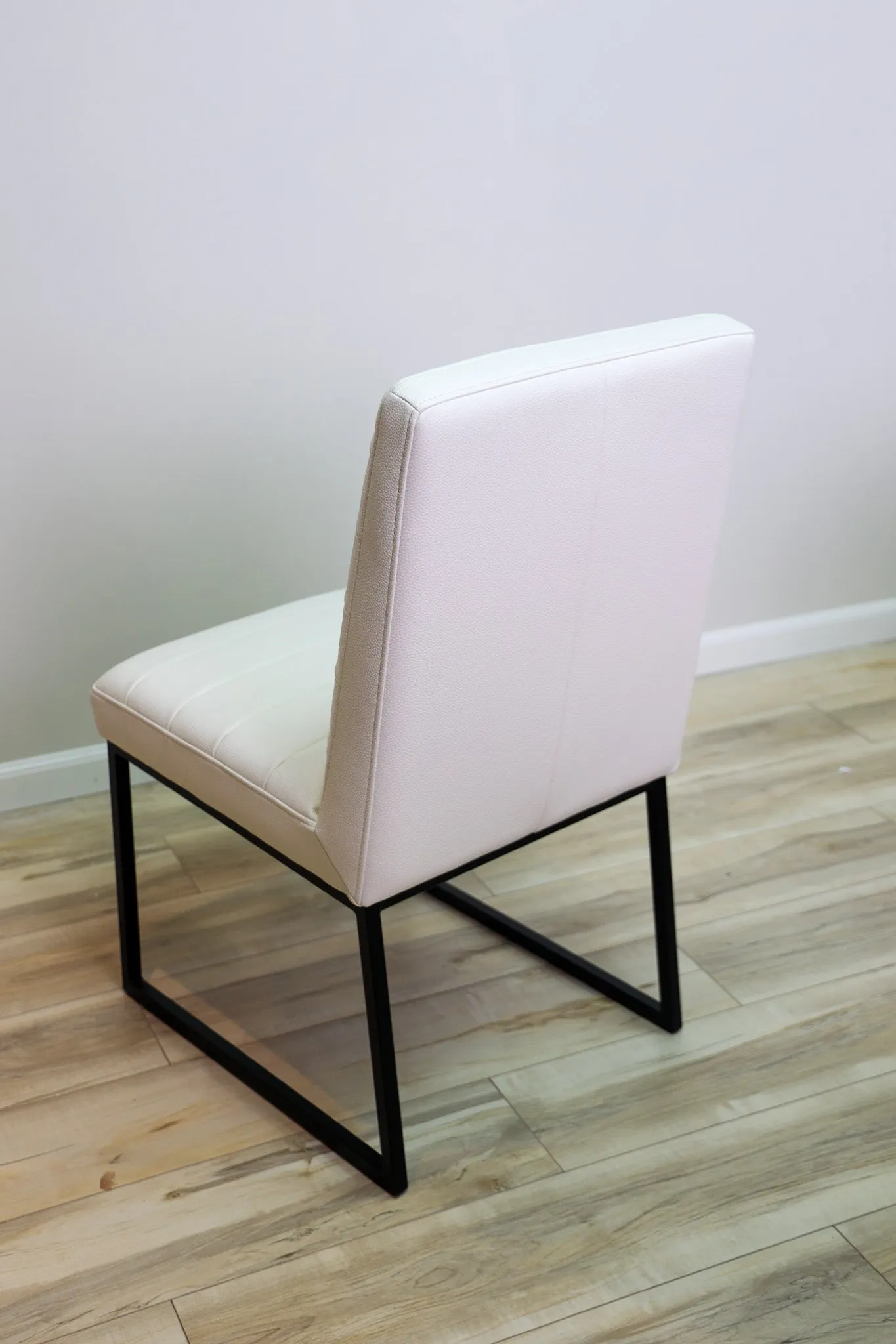Stark White Faux Leather Dining Chair