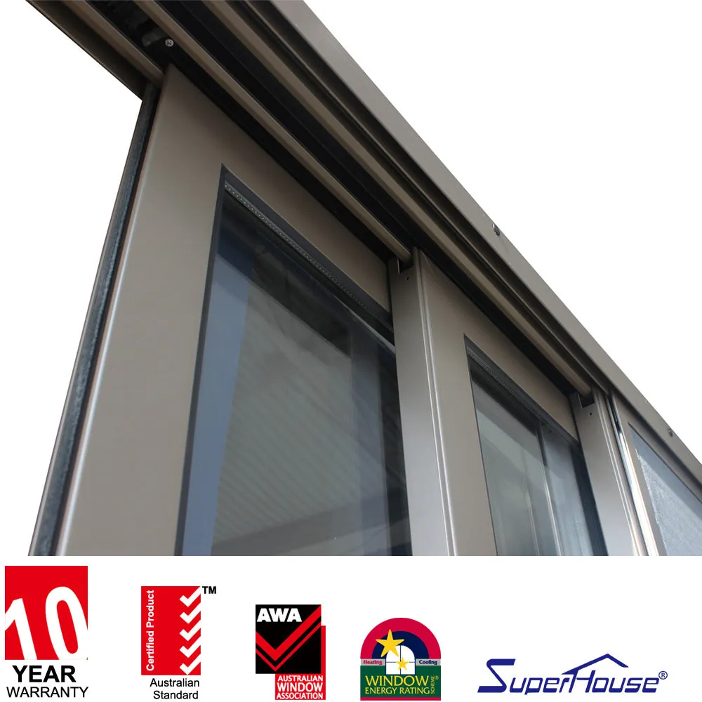 Suerhouse Aluminium track 3 panel sliding closet doors lowes with Dade testing