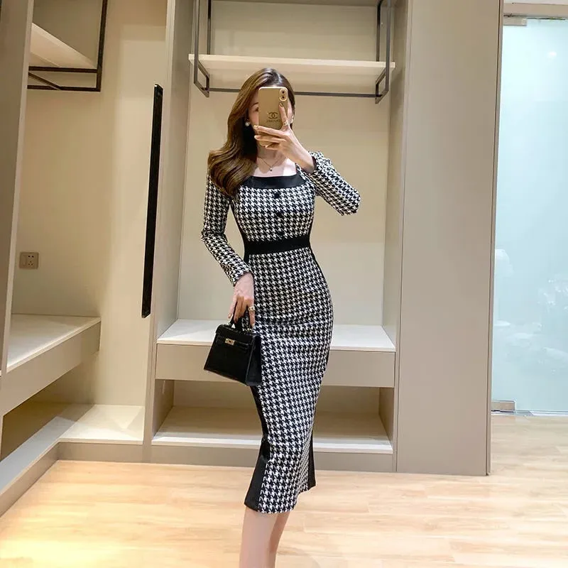 Veronica Luxury Plain Knit Skirt with Sweater