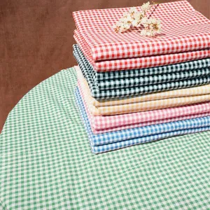 Vintage Checked Cotton Table Cloth