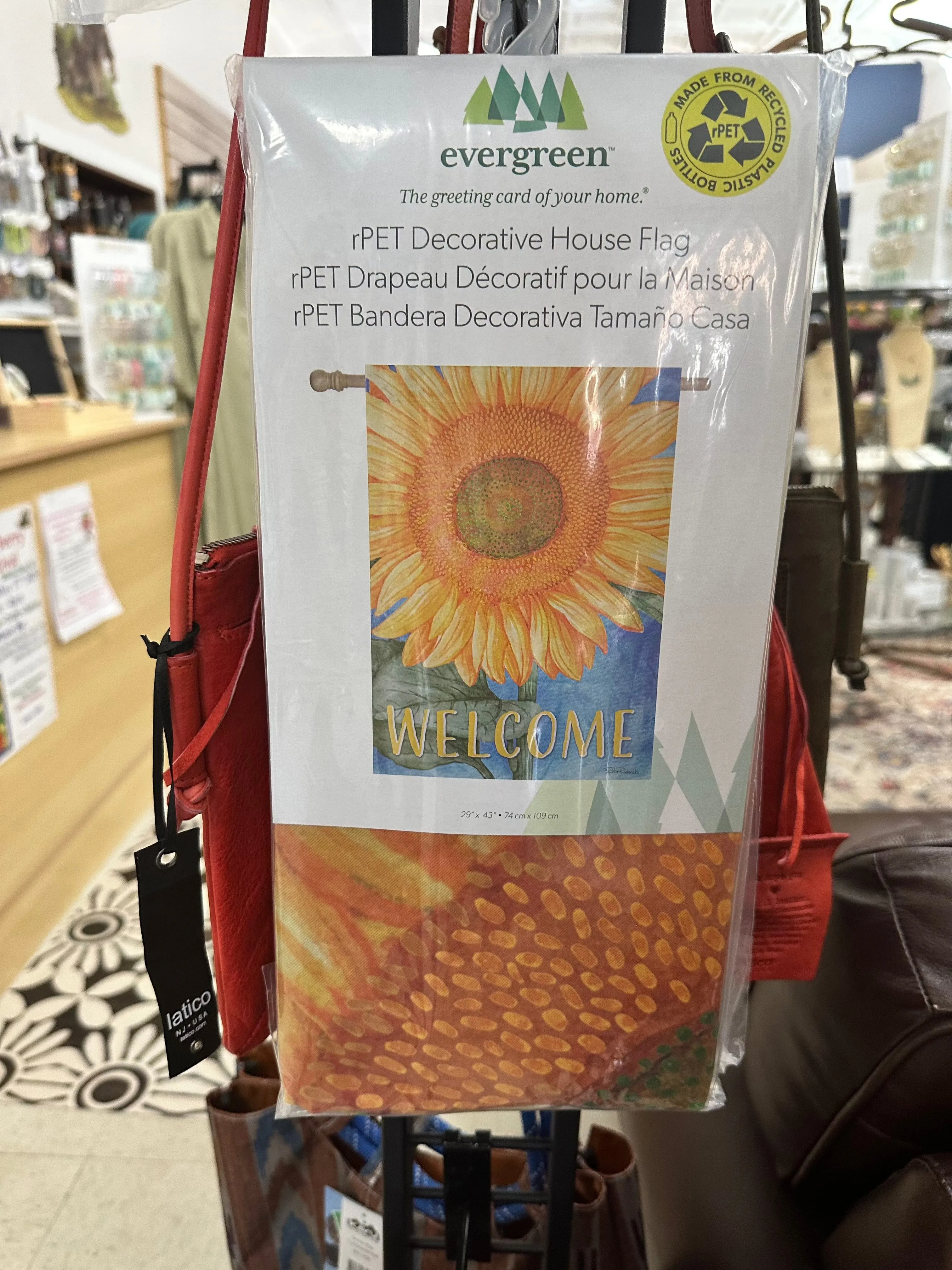 Welcome Sunflower House Flag Suede