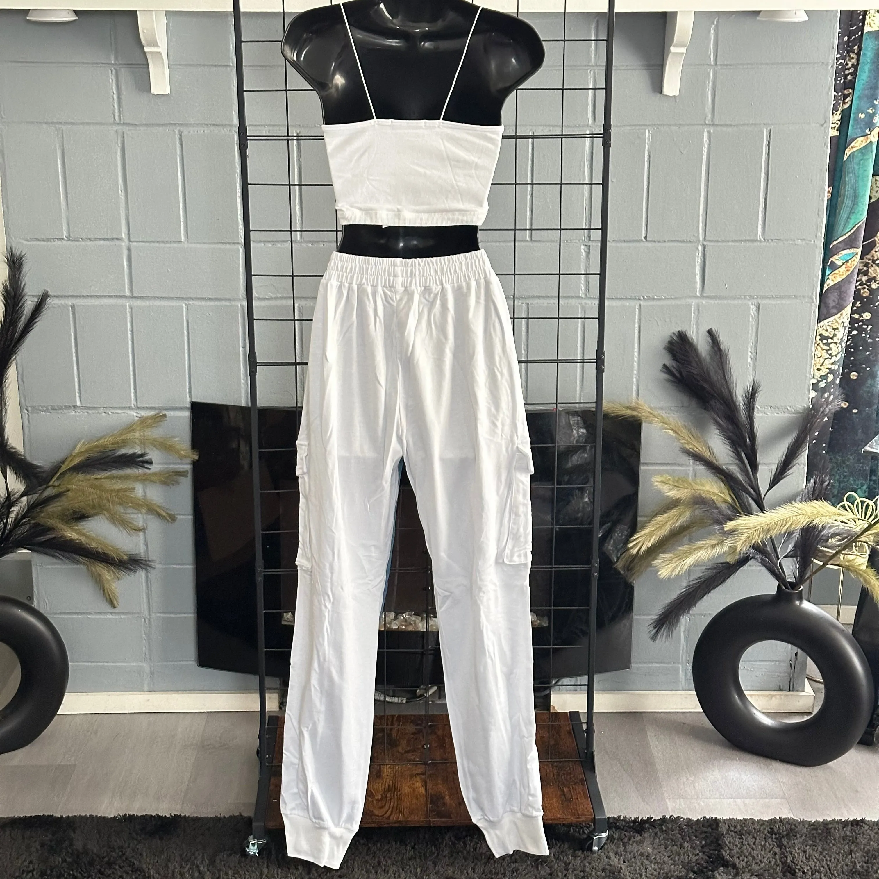 Whatever Plans White Jogger Set